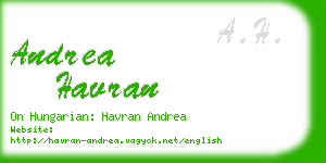 andrea havran business card